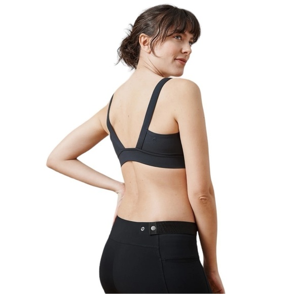 Aday Lighten Up Sports Bra Shadow Black Womens Size XS Activewear - Picture 3 of 10